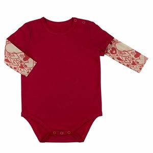 STEPHAN BABY: Infant  HEARTS Tattoo Sleeves SnapShirt / BodySuit / Onesie